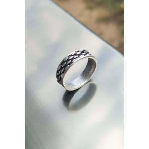 Trend Collection Oval Desenli Ayarlanabilir Gümüş Kaplama Yüzük