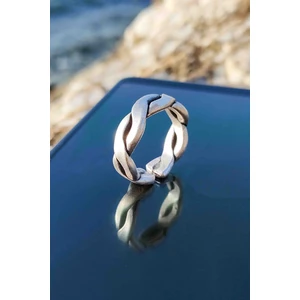 Trend Collection Sarmal Model Ayarlanabilir Gümüş Kaplama Erkek Yüzük