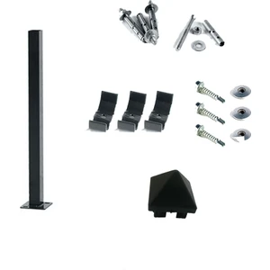 Panel Çit Direği Aksesuarlı Antrasit 50 cm