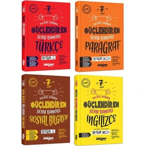 Ankara Yayıncılık 7.Sınıf  Sosyal + Türkçe + Ingilizce + Paragraf Soru Seti 4 Kitap 2023