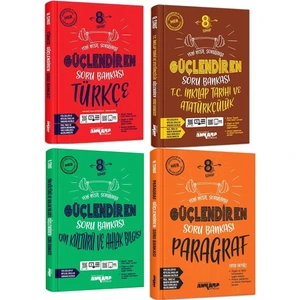 Ankara Yayıncılık 8.Sınıf  Inkılap + Türkçe + Din Kültürü + Paragraf Soru Seti 4 Kitap 2023