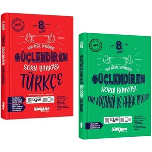 Ankara Yayıncılık 8.Sınıf  Türkçe + Din Kültürü Kültürü Güçlendiren Soru Seti 2 Kitap 2023