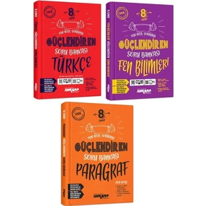 Ankara Yayıncılık 8.Sınıf  Türkçe + Paragraf + Fen Güçlendiren Soru Seti 3 Kitap 2023