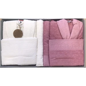 Heritage Aile Bornoz Seti Pembe-Krem