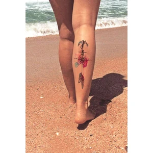 BP Tattoo Renkli Pusula ve Çapa Unisex Geçici Dövme