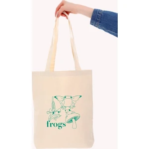 Frogs Ham Bez Çanta Bardak Altığı Hediyeli