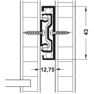 Bilyalı Teleskopik Ray  45mmx50cm