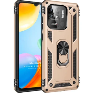 Xiaomi Poco C40 Kılıf Military Ring Holder Gold