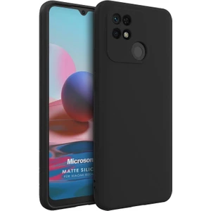 Matte Silicone Xiaomi Poco C40 Kılıf Siyah