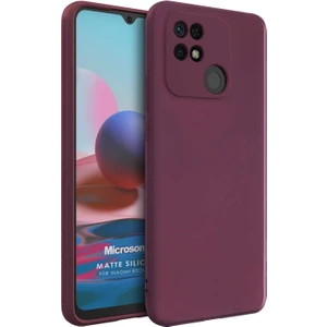 Matte Silicone Xiaomi Poco C40 Kılıf Mor