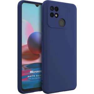 Matte Silicone Xiaomi Poco C40 Kılıf Lacivert