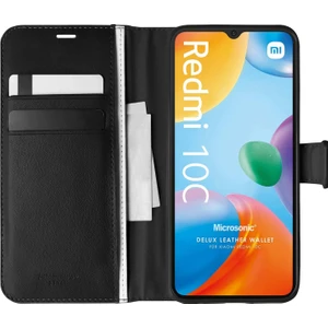 Xiaomi Poco C40 Kılıf Delux Leather Wallet Siyah