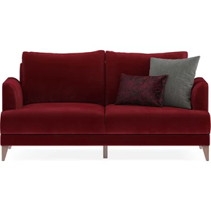 Enza Home Fiore 2'li Yataklı Koltuk, Kadife Dokulu - Burgonya