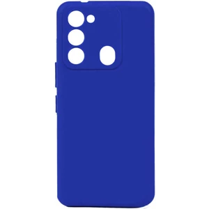 Case 4U Tecno Spark 8C Kılıf Kamera Korumalı Mat Renkli Yumuşak Kalın Sağlam Silikon Kılıf Biye Mavi