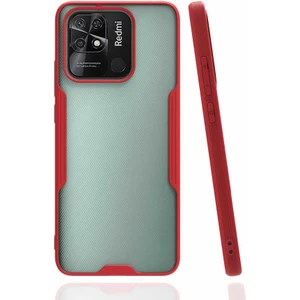 Case 4U Xiaomi Poco C40 Kılıf Kamera Korumalı Mat Silikon Arka Kapak Parfe Kırmızı