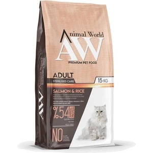 Animal World Sterilised Kısırlaştırılmış Somonlu Kedi Maması 1 Kg. Metal Açk. Pkt.