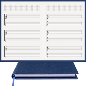Bi Defter Gitar Nota Defteri (Sol ve Tab Anahtarlı, Akortlu)  El Dikişi, Gerçek Cilt Bezi A/5