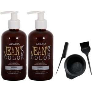 Acacia Jeans Color Jeans Color Saç Boyası Gün Batımı 250 Ml 2 Adet Ve Fluweel Boya Kabı Seti 869900100955758