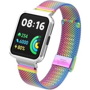 Xiaomi Mi Watch 2 Lite Metal Örgü Hasır Kordon & Kasa Korumalı Çelik Band