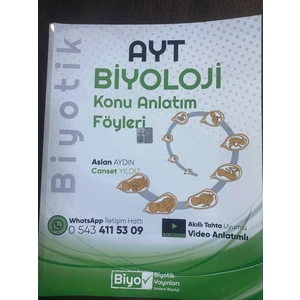 Biyotik Yayınları  AYT Biyoloji Konu Anlatım Föyleri 2023