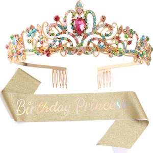 Ybltd Kadın Doğum Günü Prenses Taç ve Kemer (Yurt Dışından)