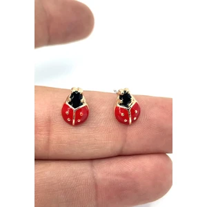 Kadın Küpe Minik Uğur Böceği Modeli 1 Çift