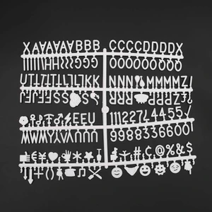 Patladı Gitti Emojili Beyaz Harf Seti, Yazı Panosu Için