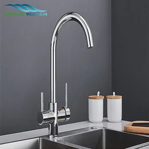 Su Arıtma Cihazı 3 Yollu Musluk Kuğu Borulu Arıtmalı Eviye Bataryası