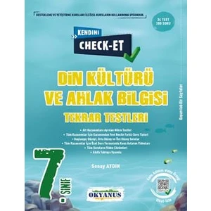 Okyanus Yayınları 7. Sınıf Kendini Check - Et Din Kültürü ve Ahlak Bilgisi Tekrar Testleri (Ciltli)