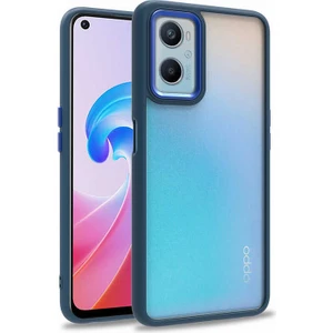 Oppo A96 4g Kılıf Kamera Nikelaj Kenar Renkli Kapak