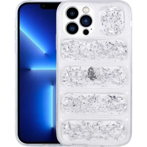 Apple iPhone 13 Pro Max Kılıf Kamera Korumalı Simli Airbag'li Dalga Kapak