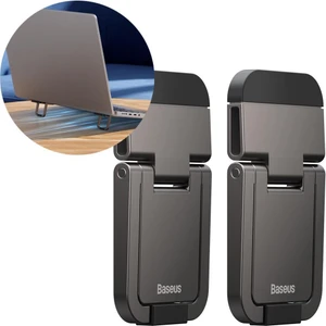 Baseus 2 Adet 5mm 3m Yapışkanlı Katlanabilir Ultra Mini Laptop Standı,portatif Laptop Standı