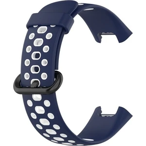 Xiaomi Redmi Watch 2 Lite Kordon Delikli Çift Renk Silikon Lacivert