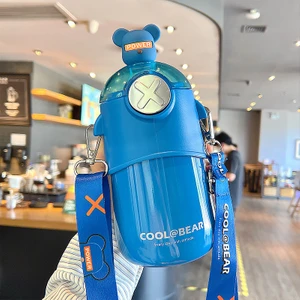 316 Paslanmaz Çelik Çocuk Suluk 480ML - Mavi (Yurt Dışından)