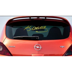 Oto Sticker 30Cm Gazi Mustafa Kemal Atatürk Imzası Altın Yaldız