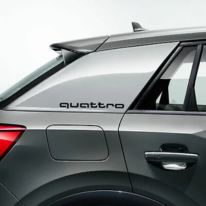 Oto Sticker Audi Quattro Yan Arka Çamurluk Yazısı 2 Adet Set