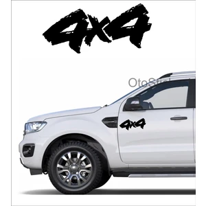 Oto Sticker Off Road Araba Stickeri 4X4 Etiket 2 Adet 18X8Cm Araba Sticker