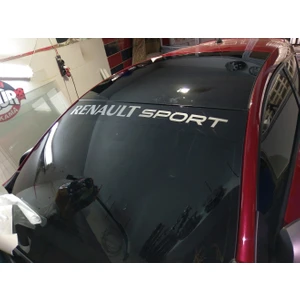 Oto Sticker Orjinal Renault Sport Büyük Cam Sticker  100X7Cm (Sadece Yazı)