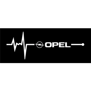 Oto Sticker Opel Nabız Kalp Atışı Ritim Sticker 2 Adet