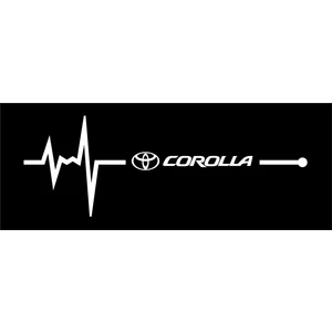 Oto Sticker Toyota Corolla Nabız Kalp Atışı Ritim Sticker 2 Adet