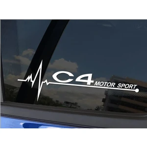 Oto Sticker Citroen C4 Nabız Kalp Atışı Sticker 2 Adet