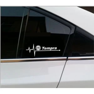 Oto Sticker Fiat Tempra Nabız Kalp Atışı Sticker 2 Adet