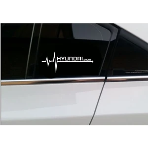 Oto Sticker Hyundai Sport Nabız Kalp Atışı Sticker 2 Adet