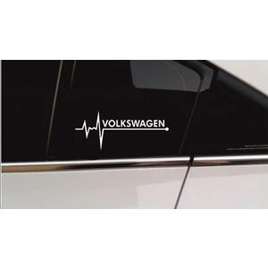 Oto Sticker Vw Volkswagen Nabız Kalp Atışı Sticker 2 Adet