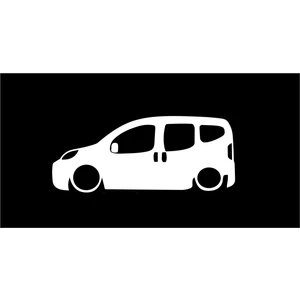 Oto Sticker Fiat Fiorino Basık Kelebek Silüet Stickeri 2 Adet