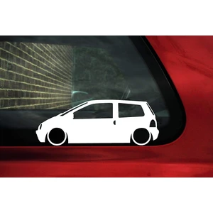 Oto Sticker Renault Twingo Basık Kelebek Silüet Araba Stickeri 2 Adet