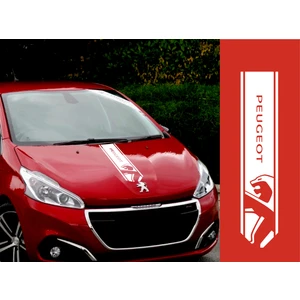 Oto Sticker Peugeot Sport Kaput Şerit Araba Sticker. 60X15 Cm