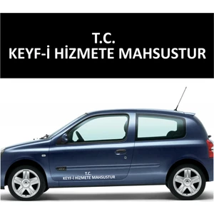 Oto Sticker Keyfi Hizmete Mahsustur 2 Adet 47X8Cm