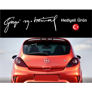 Oto Sticker 35Cm Gazi Mustafa Kemal Atatürk Imzası Orta Boy