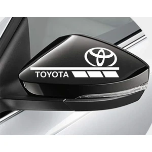 Oto Sticker Toyota Ayna Araba Stickeri Logo 2 Adet Set Araba Etiketi